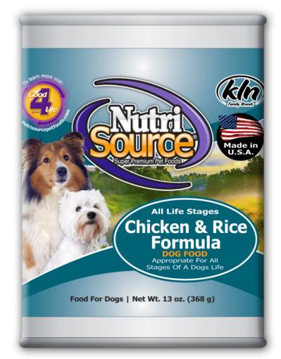 Nutrisource D Can Chicken/Rice 13oz