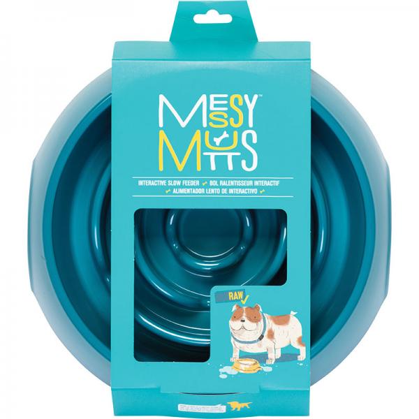 Messy Mutts DC Slow Feeder Blue 3c