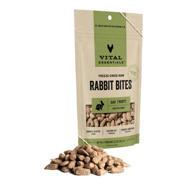 Vital Essentials Freeze Dried Rabbit Bit Treat 2 oz