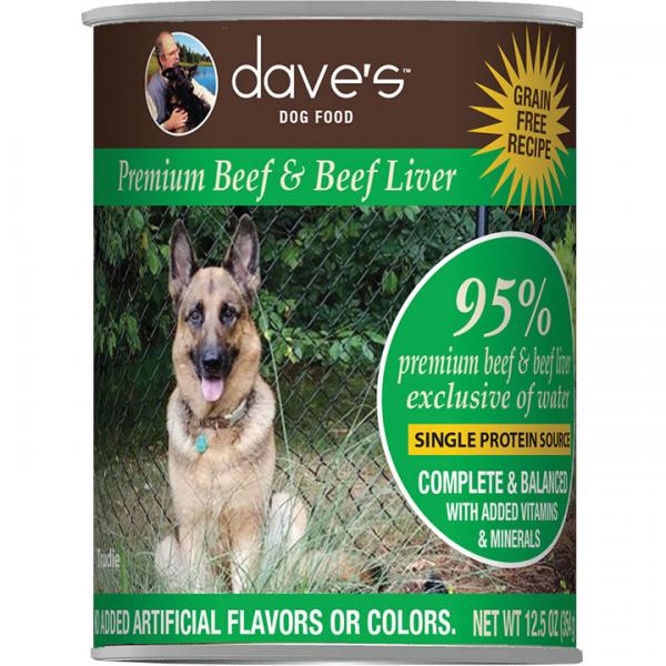 Dave's Pet Food D Can 95% Beef Liver 12.5oz