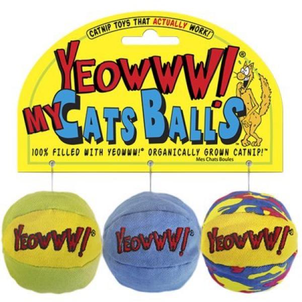 Yeowww! C Catnip Cat Balls pkg of 3
