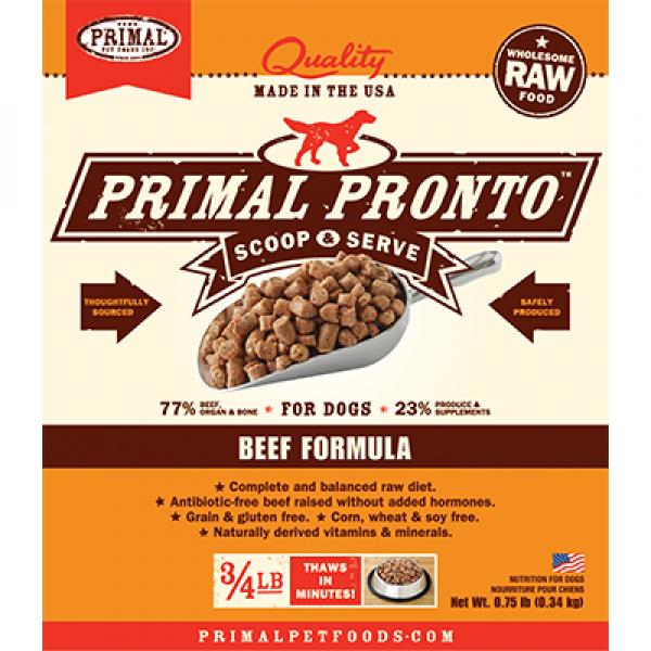 Primal D Raw Beef Pronto 3/4LB