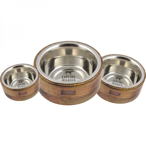 Tall Tails Bowl Stainless Steel Wood 1.5c