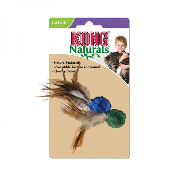 Kong C Crinkle Ball With Feathers