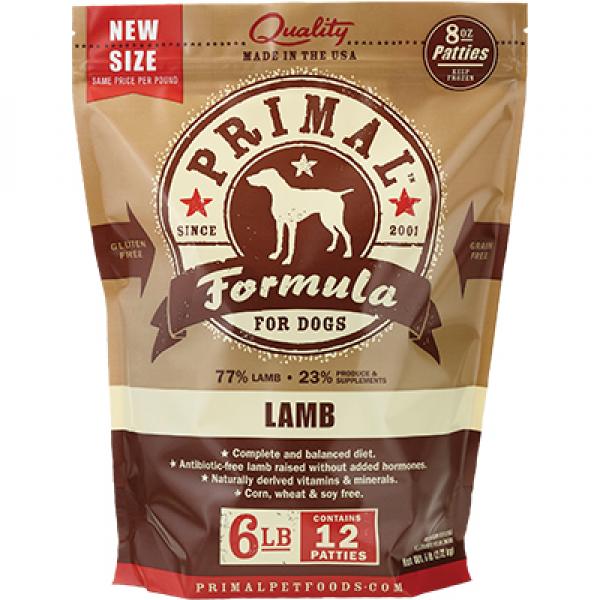 Primal D Raw Lamb Patties 6lb