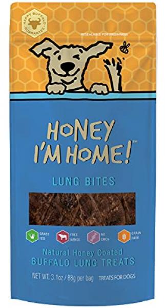 Honey I'm Home D Buffalo Lung Bites 3.1oz