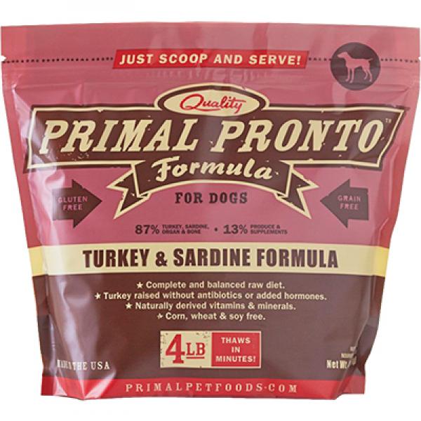 Primal D Raw Turkey/Sardine Pronto 4lb