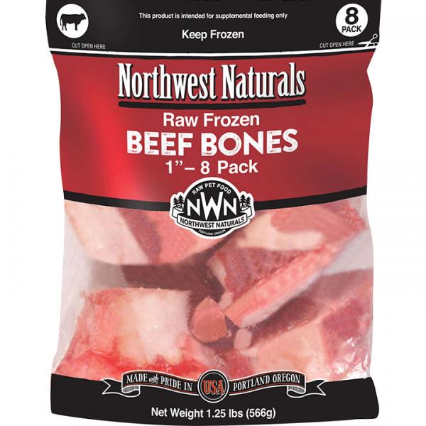 Northwest Naturals Frozen Beef Bone 1" - pkg 8
