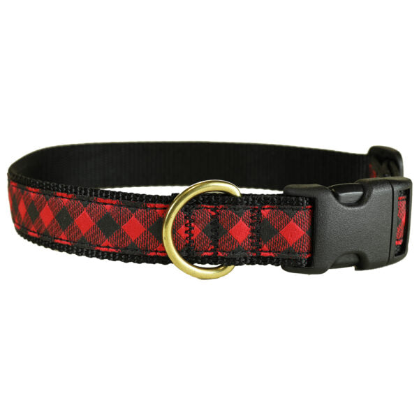 Belted Cow D Collar Buffalo Plaid M 1"