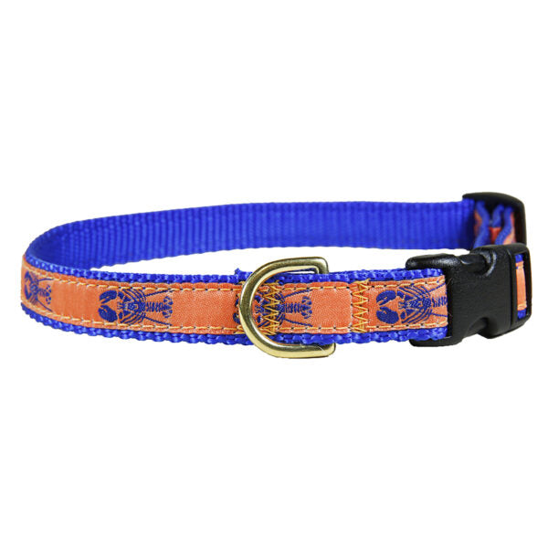 Belted Cow D Collar Melon w/Blue Lobster S 5/8"