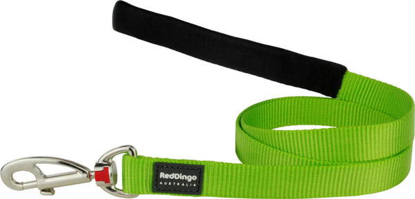 Red Dingo Leash Lime Green Large 25mm 6ft