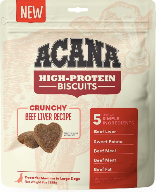 Acana D Crunchy Beef Liver Treat 9oz