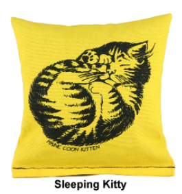Dr. Pussums Soft Square Sleeping Kitty Catnip Pillow