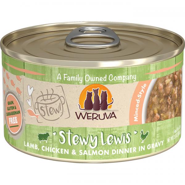 Weruva C Can Stewy Lewis Lamb/Chicken/Salmon 2.8oz
