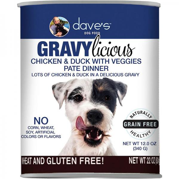 Dave's Pet Food D Can Gravylicious Chicken & Duck with Veggies Paté 12oz