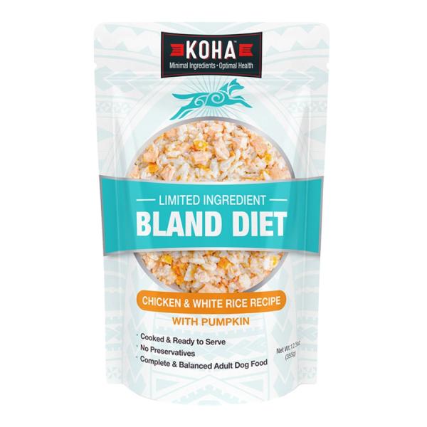 Koha D Pouch Bland Diet Chicken & Rice 12.5oz