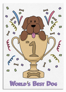 Poochie-Post World's Best Dog Edible Card