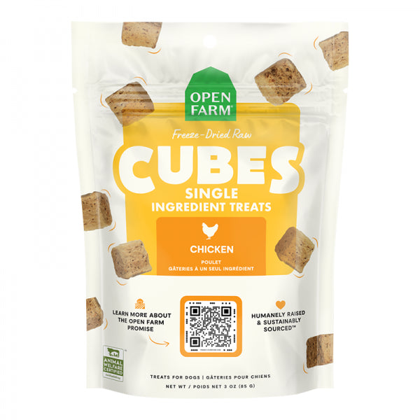 Open Farm D FD Cubes Chicken Treats 3oz