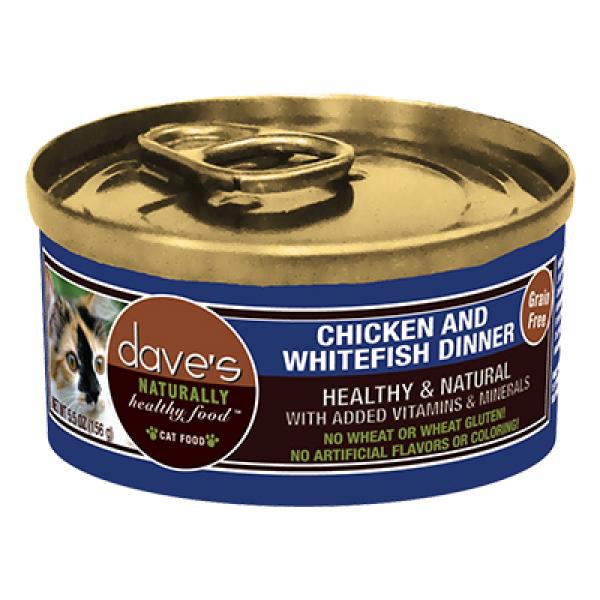 Dave's Pet Food C Can Chicken/Whitefish 5.5oz