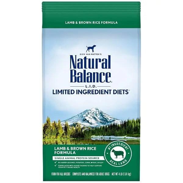 Natural Balance D 4lb LID Lamb/Brown Rice