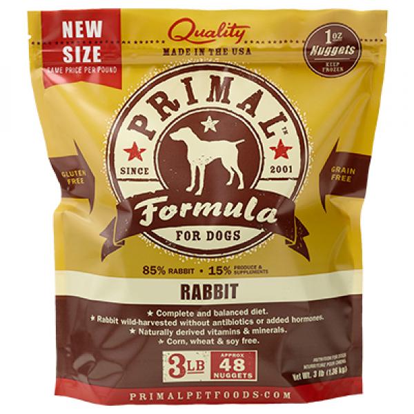 Primal D Raw Rabbit Nuggets 3lb
