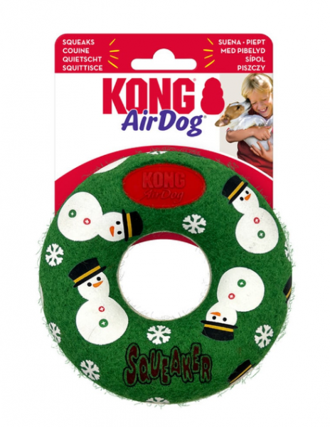 Kong D Holiday AirDog Squeaker Donut M 2025