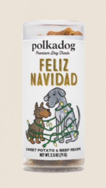 Polka Dog Feliz Navidad Tube 2.5oz 2025