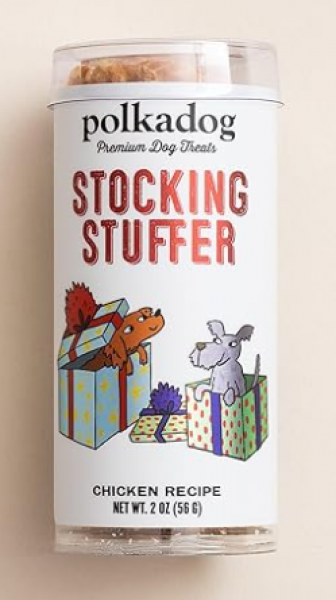 Polka Dog Stocking Stuffer Tube 2oz 2025