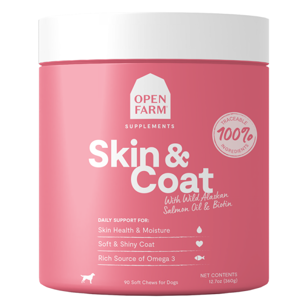 Open Farm D Skin & Coat Supplement Chews 90ct