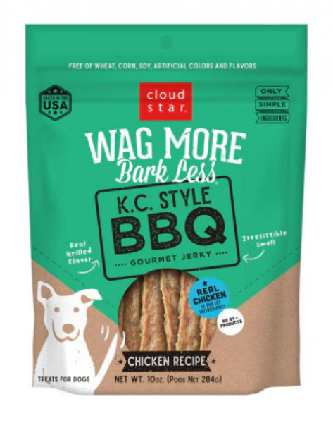 Wag More Bark Less D Jerky GF K.C Style BBQ Chicken 10oz