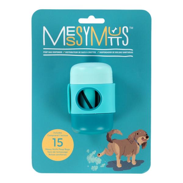 Messy Mutts D Poop Bag Holder With Strap