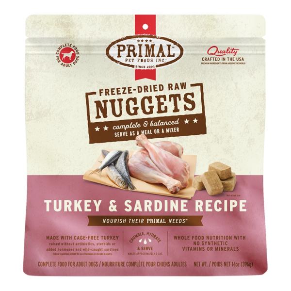 Primal D 14oz FD Turkey/Sardine Nuggets