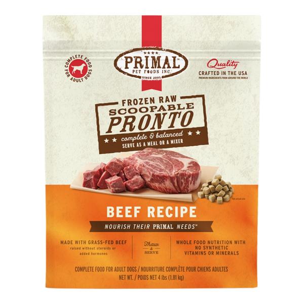 Primal D Raw Beef Pronto 4lb