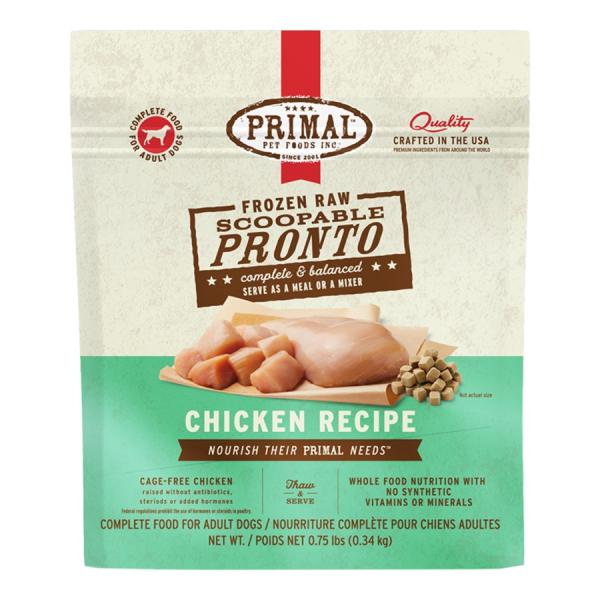 Primal D Raw Chicken Pronto 3/4LB