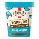 Primal D/C Fresh Toppers Omega Mussels 16oz