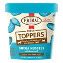 Primal D/C Fresh Toppers Omega Mussels 32oz