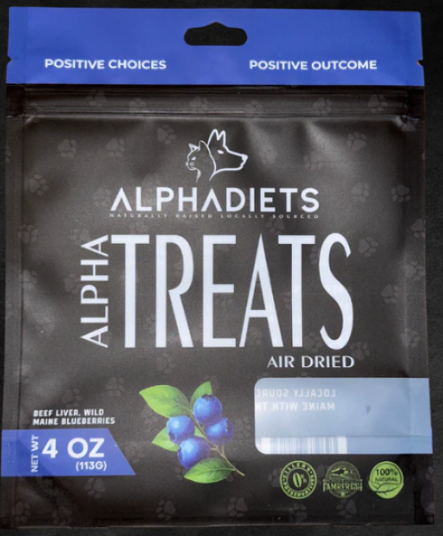 AlphaTreats D Wild Maine Blueberry & Beef Liver Treats 4oz