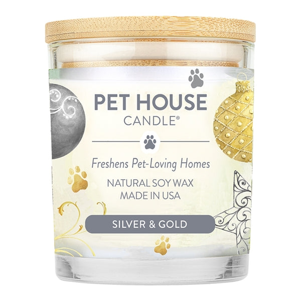 Pet House Candle Silver & Gold