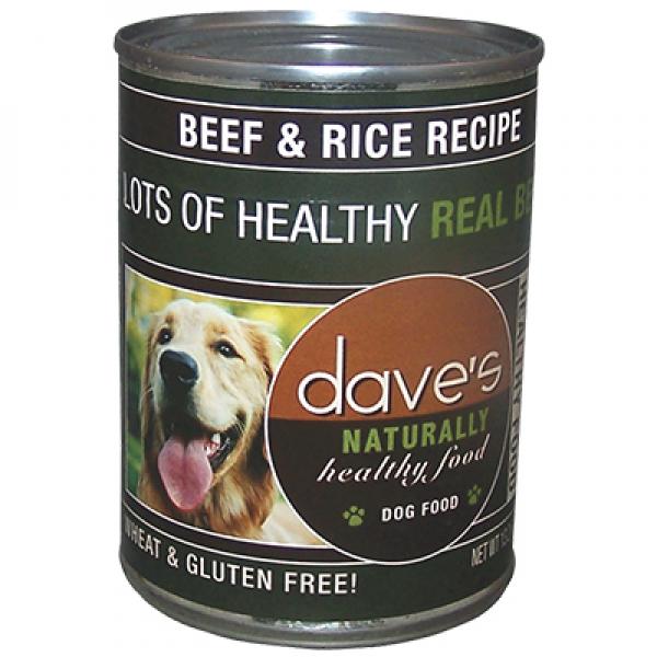 Dave's Pet Food D Can Healthy Beef/Rice 13oz