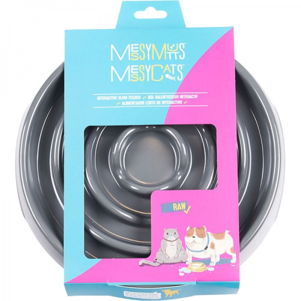 Messy Mutts DC Slow Feeder Gray 1.75c