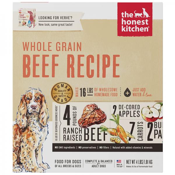 The Honest Kitchen D 4lb Beef Whole Grain (Verve)
