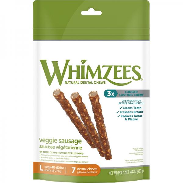 Whimzees Veggie Sausage Dental Treats L 14.8oz