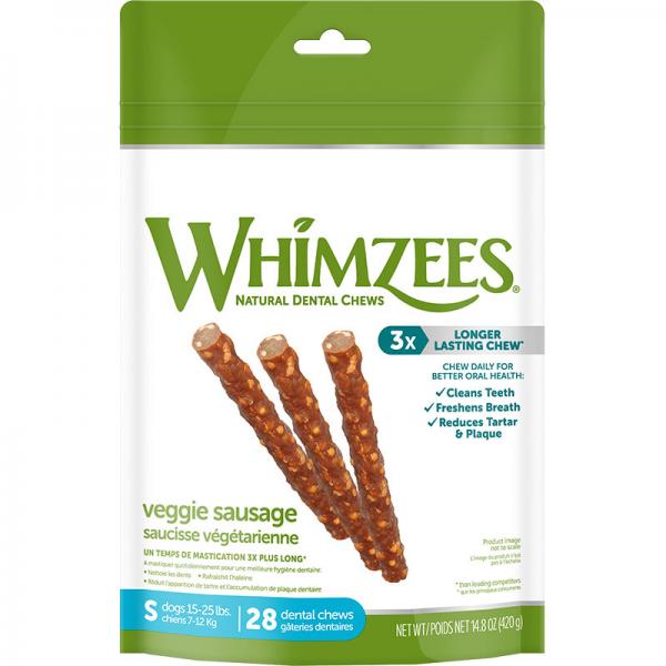 Whimzees Veggie Sausage Dental Treats S 14.8oz