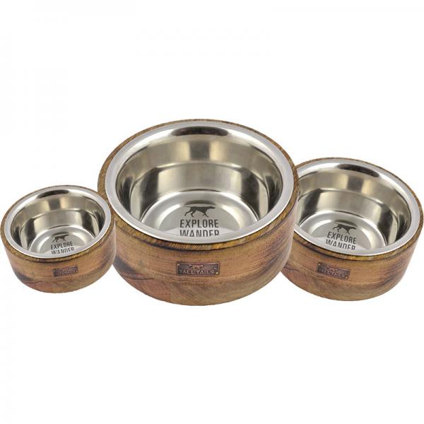 Tall Tails Bowl Stainless Steel Wood 6c - NLO