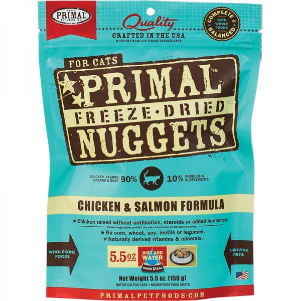 Primal C 5.5oz FD Nuggets Chicken/Salmon