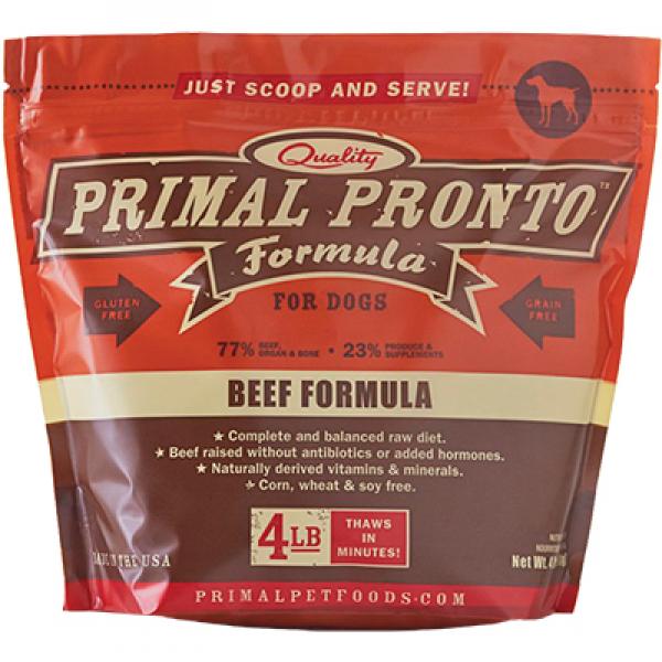Primal D Raw Beef Pronto 4lb