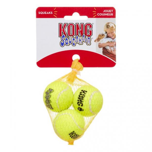 Kong D Squeaker Ball Small 3pk