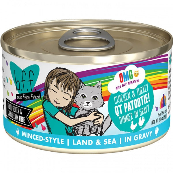 BFF C Can OMG Chicken/Turkey QT Patootie 2.8 oz