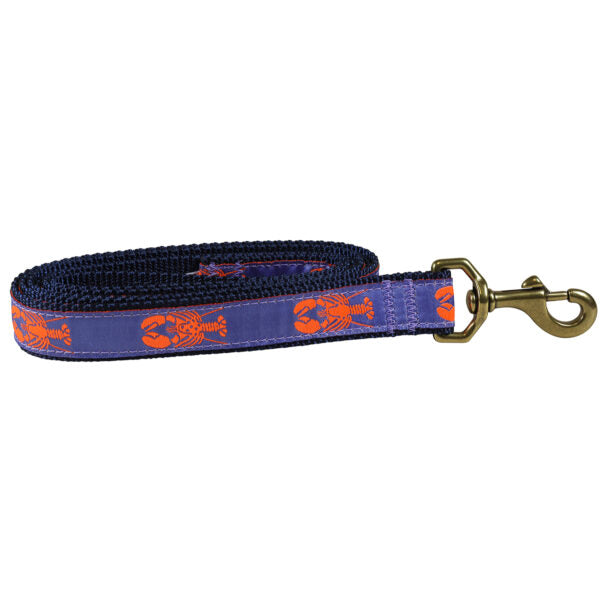 Belted Cow D Leash Lobster Periwinkle 1"
