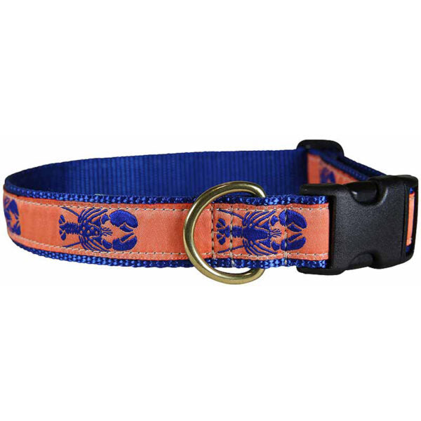 Belted Cow D Collar Melon w/Blue Lobster L 1"